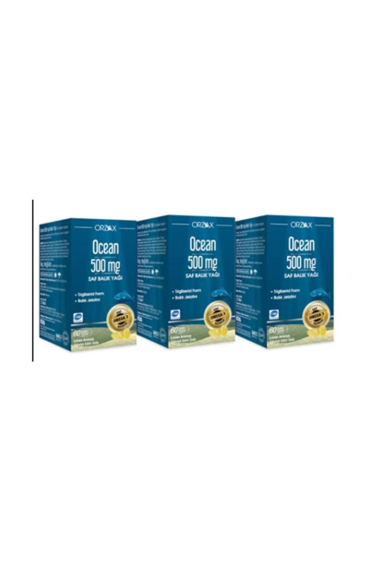 Ocean 500 Mg Saf Balık Yağı 60 Kapsül 3`lü Paket Ocean 500 Mg Saf Balık Yağı 60 Kapsül 3`lü Paket