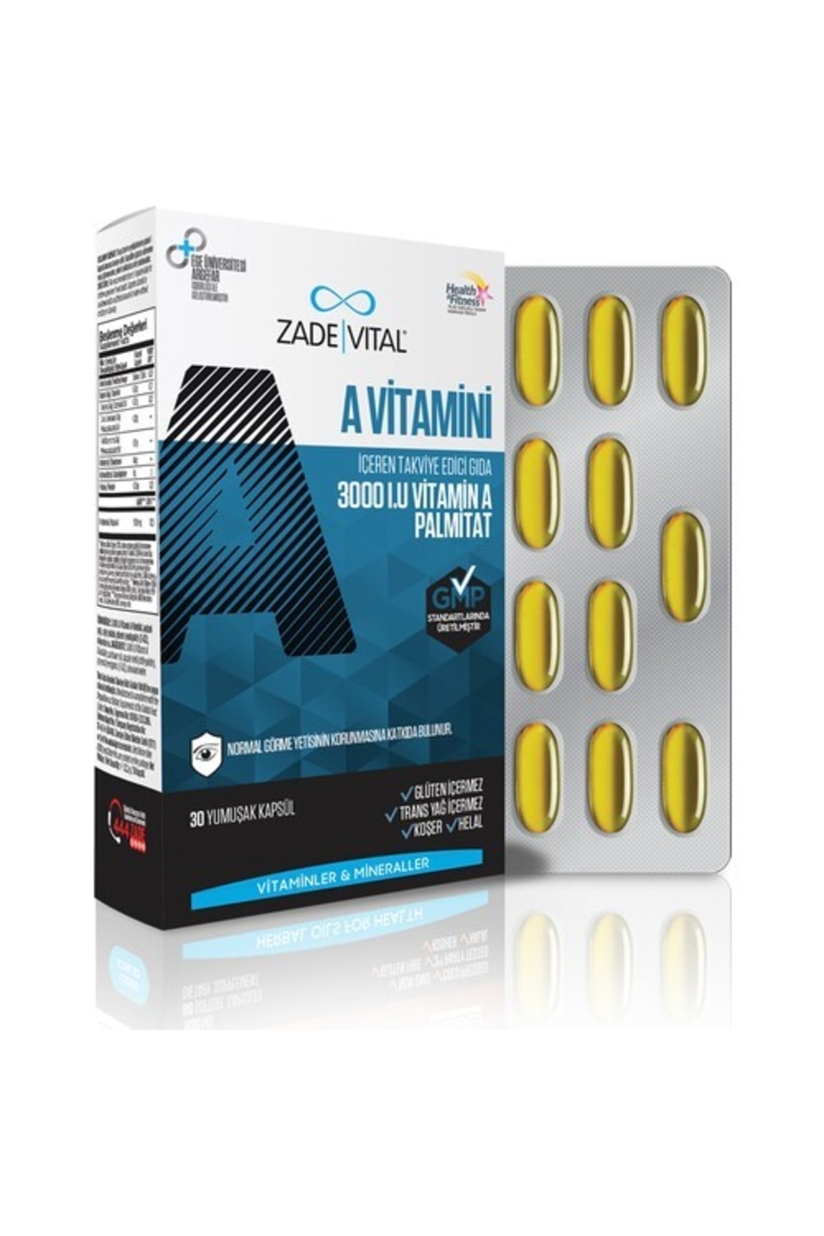 Zade Vital A Vitamini Blister 30 Kapsül Zade Vital A Vitamini Blister 30 Kapsül