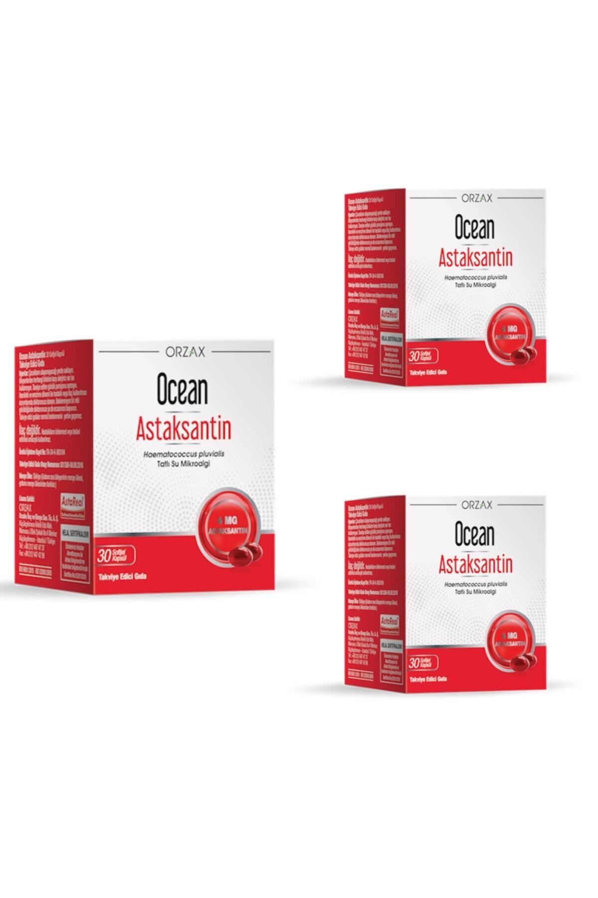 Ocean Astaksantin Doğal Antioksidan 30 Kapsül X3 Adet Ocean Astaksantin Doğal Antioksidan 30 Kapsül X3 Adet