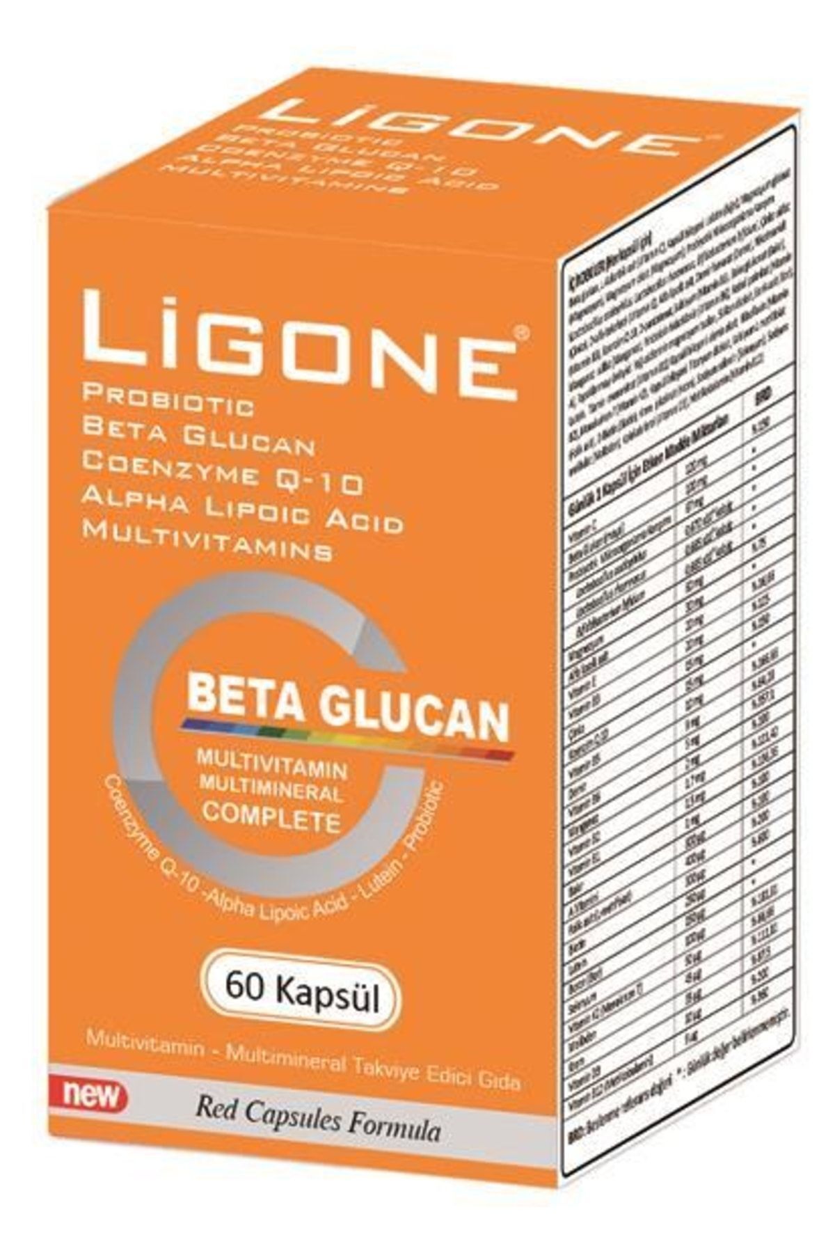 Ligone Multivitamin Multimineral Beta Glucan Probiotic 60 Kapsül Ligone Multivitamin Multimineral Beta Glucan Probiotic 60 Kapsül