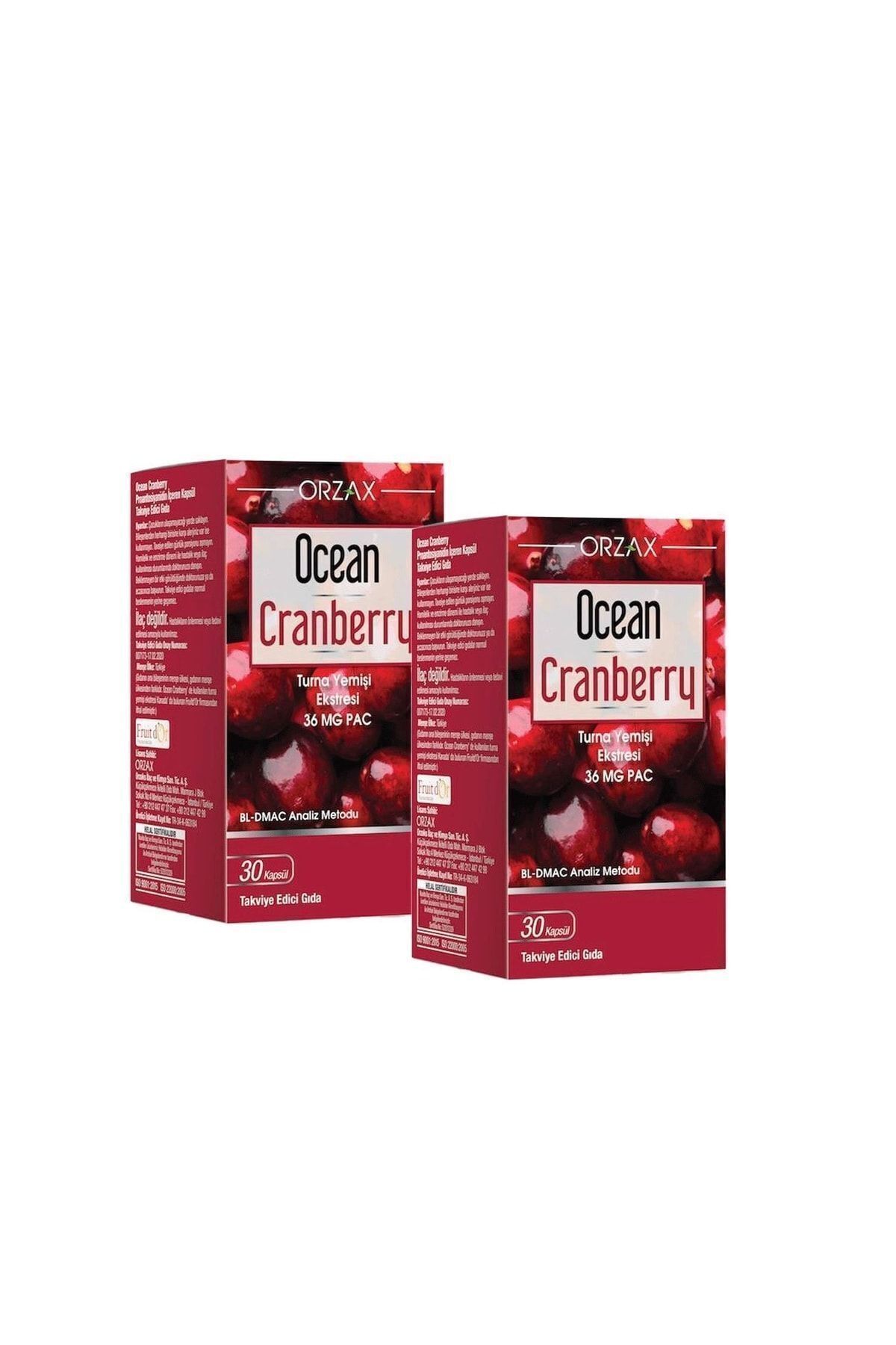 Orzax Ocean Cranberry Turna Yemişi Ekstresi 36 Mg Pac 30 Kapsül 2 Adet Orzax Ocean Cranberry Turna Yemişi Ekstresi 36 Mg Pac 30 Kapsül 2 Adet