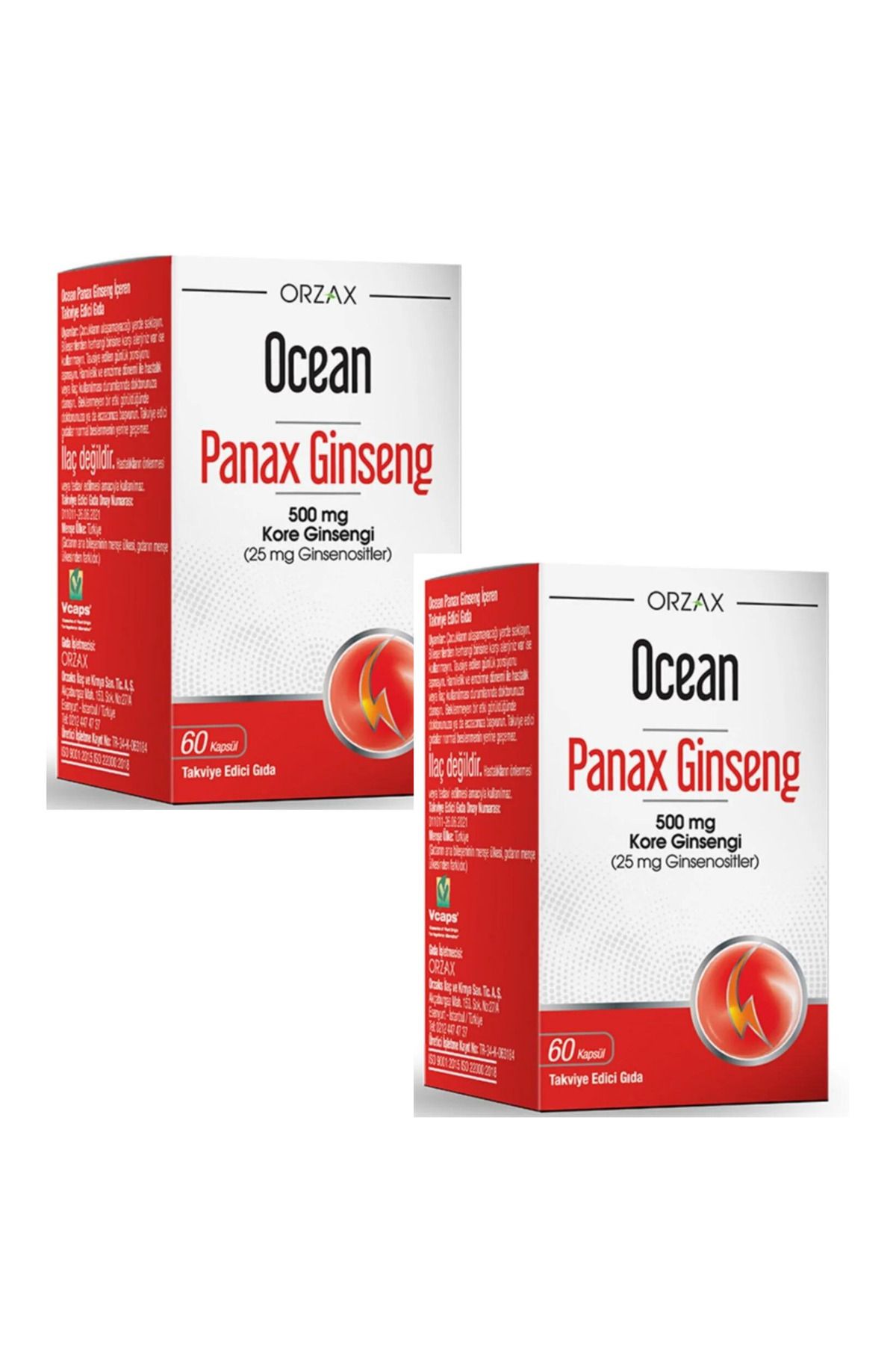 Ocean Panax Ginseng 500 Mg 60 Kapsül x2 Ocean Panax Ginseng 500 Mg 60 Kapsül x2