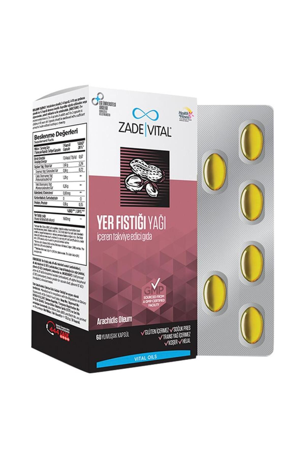 Zade Vital Yer Fıstığı Yağı 60 Blister Kapsül Zade Vital Yer Fıstığı Yağı 60 Blister Kapsül